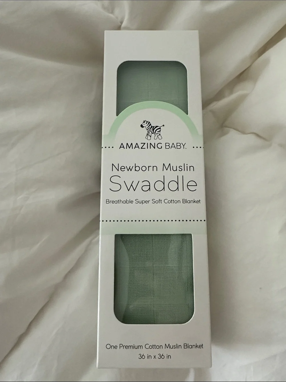 Amazing Baby Newborn Muslin Swaddle - Sage Green